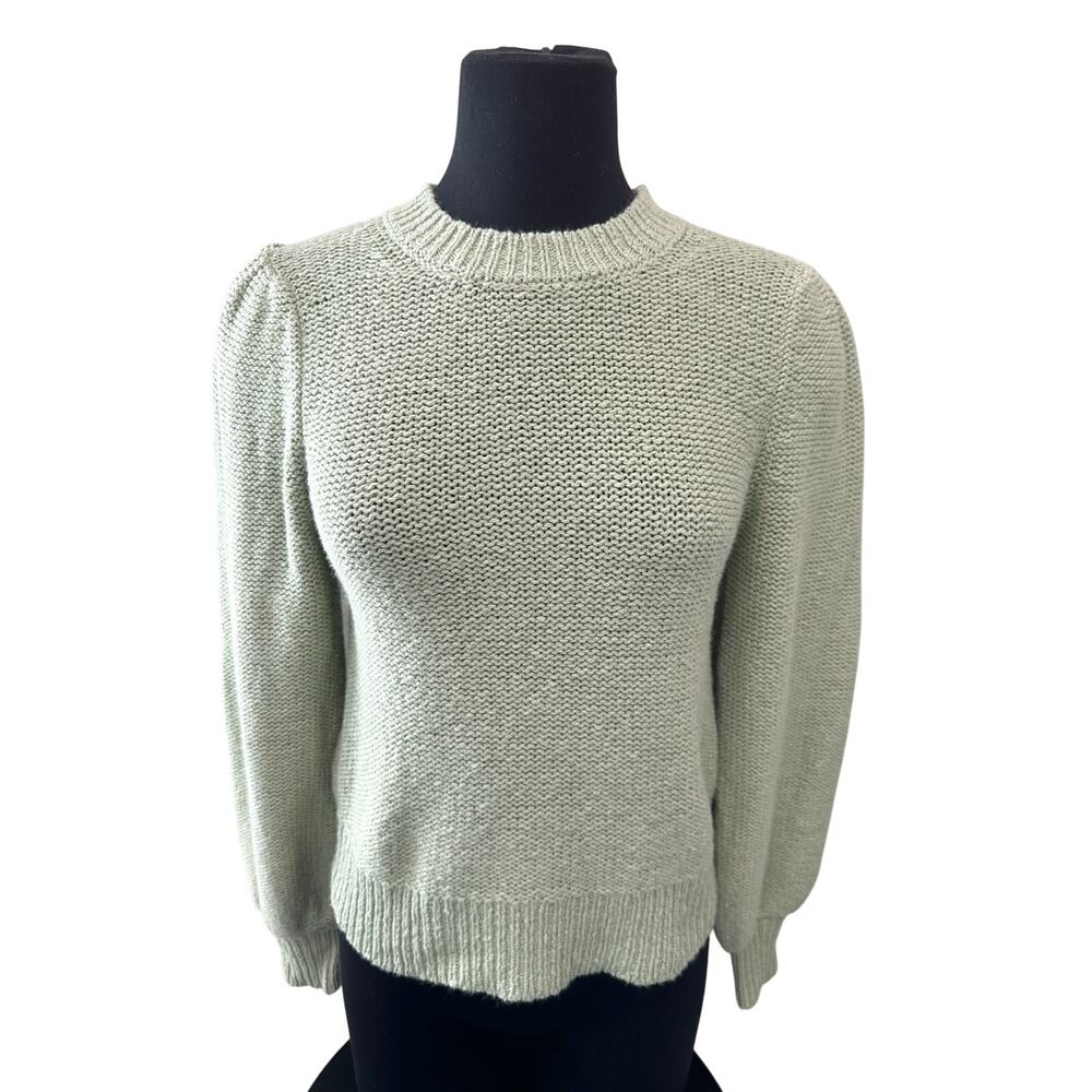 ARITZIA Wilfred Alpaca Blend Sage Green Puff Sleeve Atwood Sweater | XXS - Picture 3 of 9